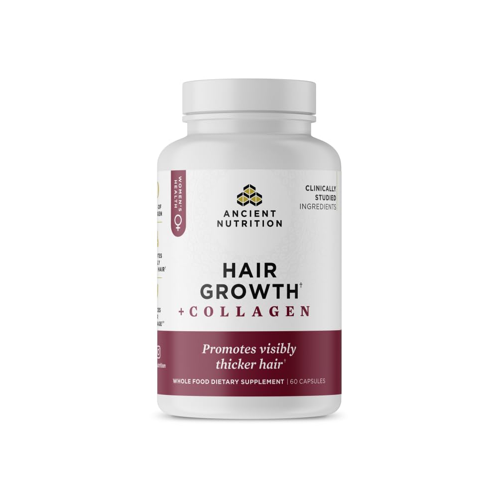 Ancient Nutrition Hair Growth + Hydrolyzed Collagen Peptides Capsules