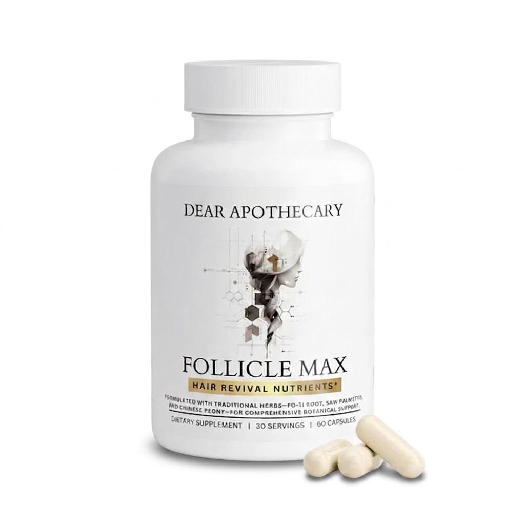 Follicle Max Hair Growth Supplement for Men & Women - Biotin 5000mcg, Saw Palmetto, Iron, Zinc, Fo-Ti Root, Horsetail, Nettle - DHT Support - Vitamins for Thinning Hair - 60 Capsules