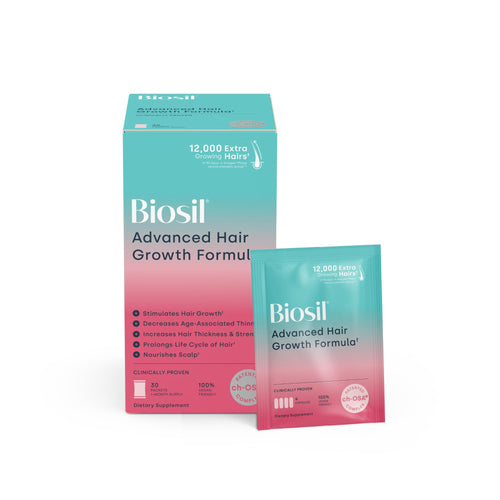 Biosil Advanced Hair Growth Vitamins - 30 Packets (1-Month Supply)