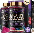 Biotin Gummies for Hair Growth Support - for Women & Men - Berry, Pack of 2